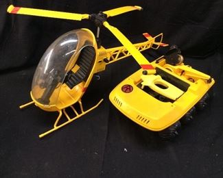 VTG. G.I. JOE ADVENTURE TEAM HELICOPTER & VEHICLE