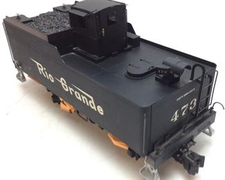 ACCUCRAFT LIVE STEAM ENGINE LOCOMOTIVE 
DENVER RIO GRANDE
G SCALE #473 20831 w PHOENIX SOUND SYSTEM
AND ORIGINAL WOOD CASE,