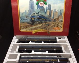 L.G.B. LEHMAN GROSS & BACHMAN G SCALE
BALTIMORE & OHIO 3 PIECE SET, LIMITED EDITION, 70457,