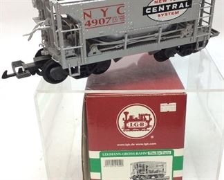 LEHMANN GROSS & BAHN G SCALE NYC ORE BOXCAR 41040 WITH BOX
