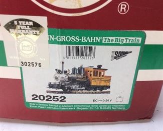 LEHMANN GROSS & BAHN STEAM LOCOMOTIVE WITH SOUND 20252 G SCALE