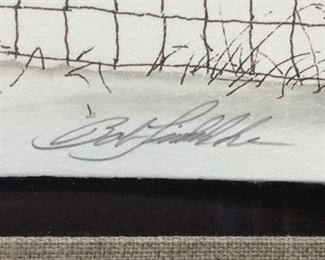 BOB TIMBERLAKE FRAMED SIGNED PRINT,69'1489 FIRST SNOW