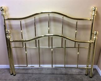 VINTAGE QUEEN BRASS HEADBOARD & FOOTBOARD