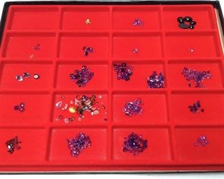 ASSORTED GEMSTONES, SUNSET RUBY, AFRICAN AMETHYST, PERIDOT, ASSORTED SIZES & CUTS, 4MM/8MM