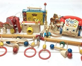 VTG. FISHER PRICE TOYS, WOODEN TOYS
