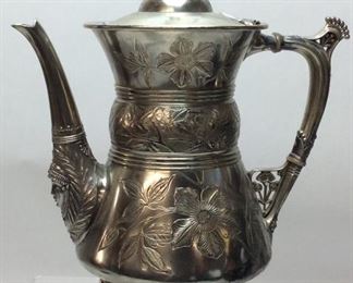 ANTIQUE MERIDEN CO COFFEE POT,