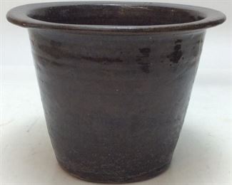 EARLY MILK CROCK, 9in H