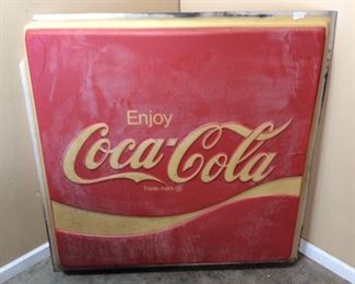 LARGE PLASTUC COCA COLA SIGN