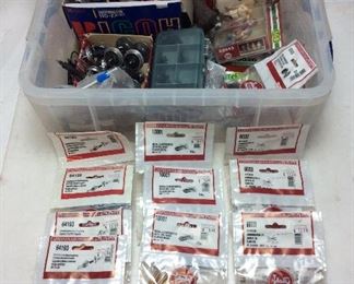 LEHMANN-GROSS-BAHN ACCESSORIES, L.G.B. DECODER 55020, TRACK CLEANING WHEELS 67267, BULB SOCKETS 68502, WHEEL SETS 67419, RAIL JOINERS 10001, KNUCKLE COUPLERS 64193, LIGHTING SETS 68333, ASSORTED PERSON & ANIMAL FIGURES