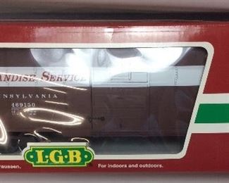 L.G.B. G SCALE PENNSYLVANIA MERCHANDISE BOXCAR 46915