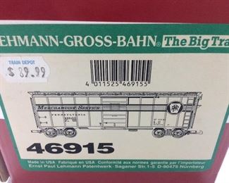 L.G.B. G SCALE PENNSYLVANIA MERCHANDISE BOXCAR 46915