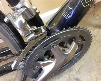 RUBY ELITE SPECIALIZED CARBON FIBER ROAD BIKE, SHIMANO BRAKES, GEARS, PEDALS, RETAILS $2000