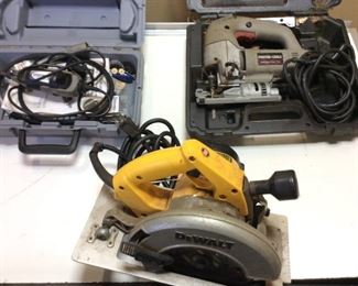 DEWALT CIRCULAR SAW, DREMEL TOOL & JIGSAW