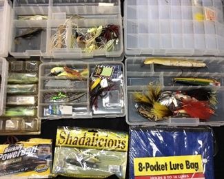ASSORTED FISHING LURES, WEIGHTS, HOOKS OTHER FISHING TACKLE