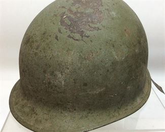 VINTAGE U.S. MILITARY HELMET w CARBON LINER