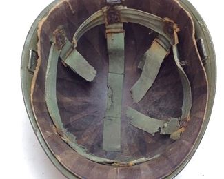 VINTAGE U.S. MILITARY HELMET w CARBON LINER