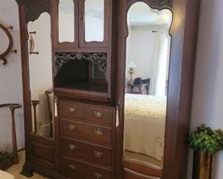 Very large armoire with keys..
Comes Apart To Move
