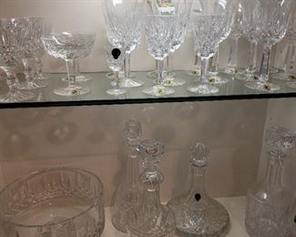 WATERFORD STEMS BOWL AND DECANTERS