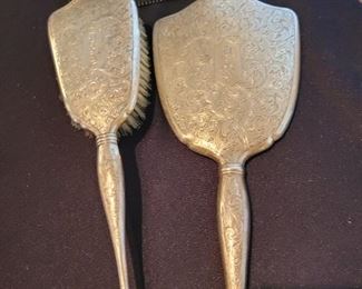 Sterling  Mirror and Brush
