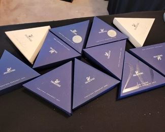 SWAROVSKI YEARLY CHRISTMAS ORNAMENTS