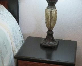 Nightstand and lamp - 1 of 2 matching sets