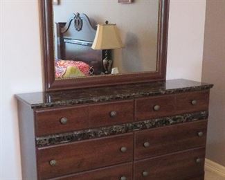Dresser with mirror