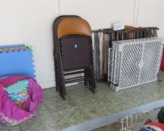Play mats, folding chairs, doorway gates