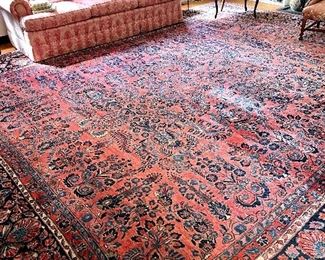 Sarouk Rug (red, navy, cream)