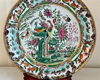 Vintage Chinese Plate on Stand