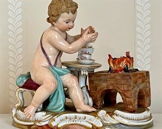 Meissen Figurine - this item has condition issues to the fire