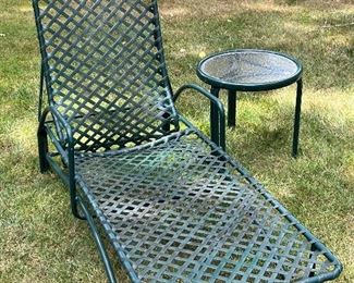 Adjustable Lounge Chair & Side Table