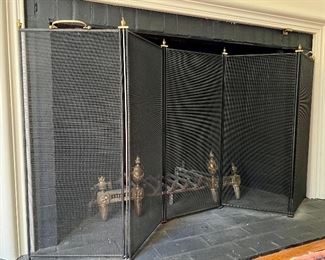 Folding Fireplace Screen