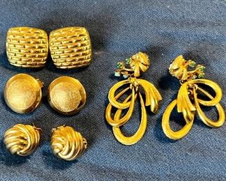 14K Earrings (top)                                                                                         14K Clip Earrings (middle)                                                                                         14K Earrings (bottom)                                                                                  18K Earrings (far right)