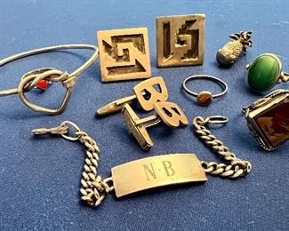 Sterling Silver Cufflinks, Rings, Bracelets & Charms