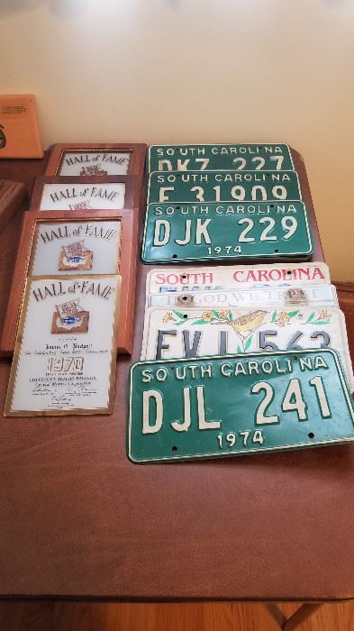 Vintage car tags