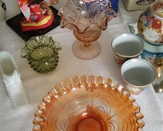Fenton and carnival glass