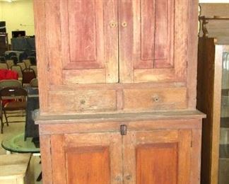 antique primitive cupboard