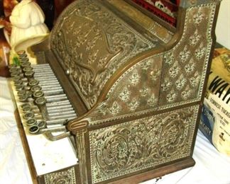 antique brass cash register