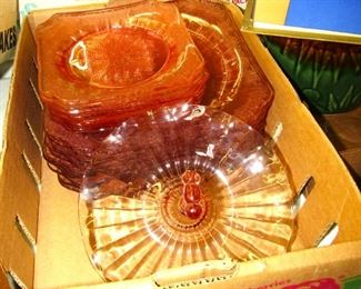 pink depression glass