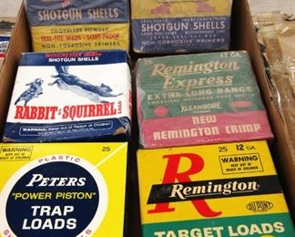 vintage shotgun shell boxes