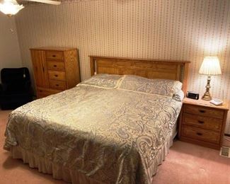 Master bedroom set. High end mattress is only 3 years old. See photos of other pieces, next.