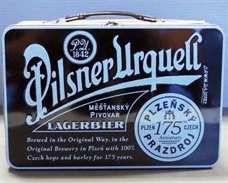 Pilsner Urquell Lagerbier Lunchbox And Wood Box With Lid