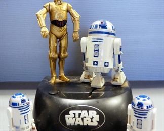Star Wars Collectibles, Includes R2D2 C3PO Bank, Figurines, Puzzles, Tie And More