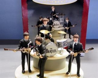 The Beatles Hallmark Keepsake 5 Ornament Gift Set, Includes All Band Members, Instruments, Microphones, And Stage, In Original Box