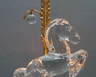 New Martinsville Horse Lamp, Powers On