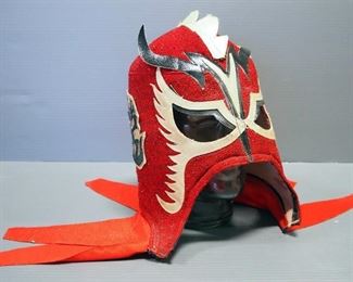 Ultimo Dragon (Yoshihiro Asai) Pro Wrestling Lucha Libre Mask On Glass Head