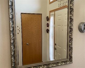 Brushed gold framed mirror, 26" x 32"H,  was $45, NOW $32