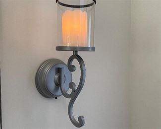 Pair of sconces / battery operated lights, 13"H,  was $33, NOW $22