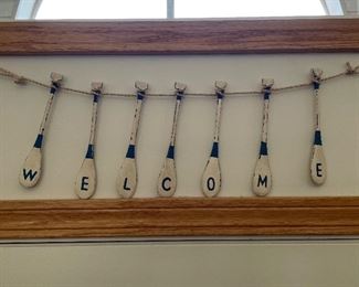 Paddle welcome sign,  26"W,  was $14, NOW $10