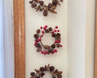 3 wreath/candle ring decor, was $10, NOW $6